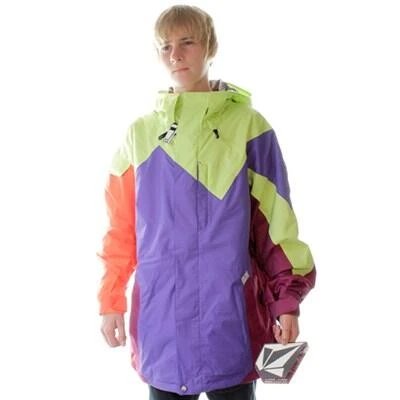 Volcom Falling Down Strobe Blue Jacket 1 Volcom Falling Down Strobe Blue Jacket