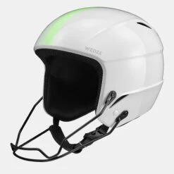 WEDZE Kids’ FIS Competition Ski Helmet With Chin Guard - White -Ski Sale Store k0b84bd5fbcc4ba1c6ad70dc86a0251f1
