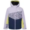 Dare 2b Childrens/Kids Humour II Leopard Print Ski Jacket (Cosmic Lilac/Wild Lime)