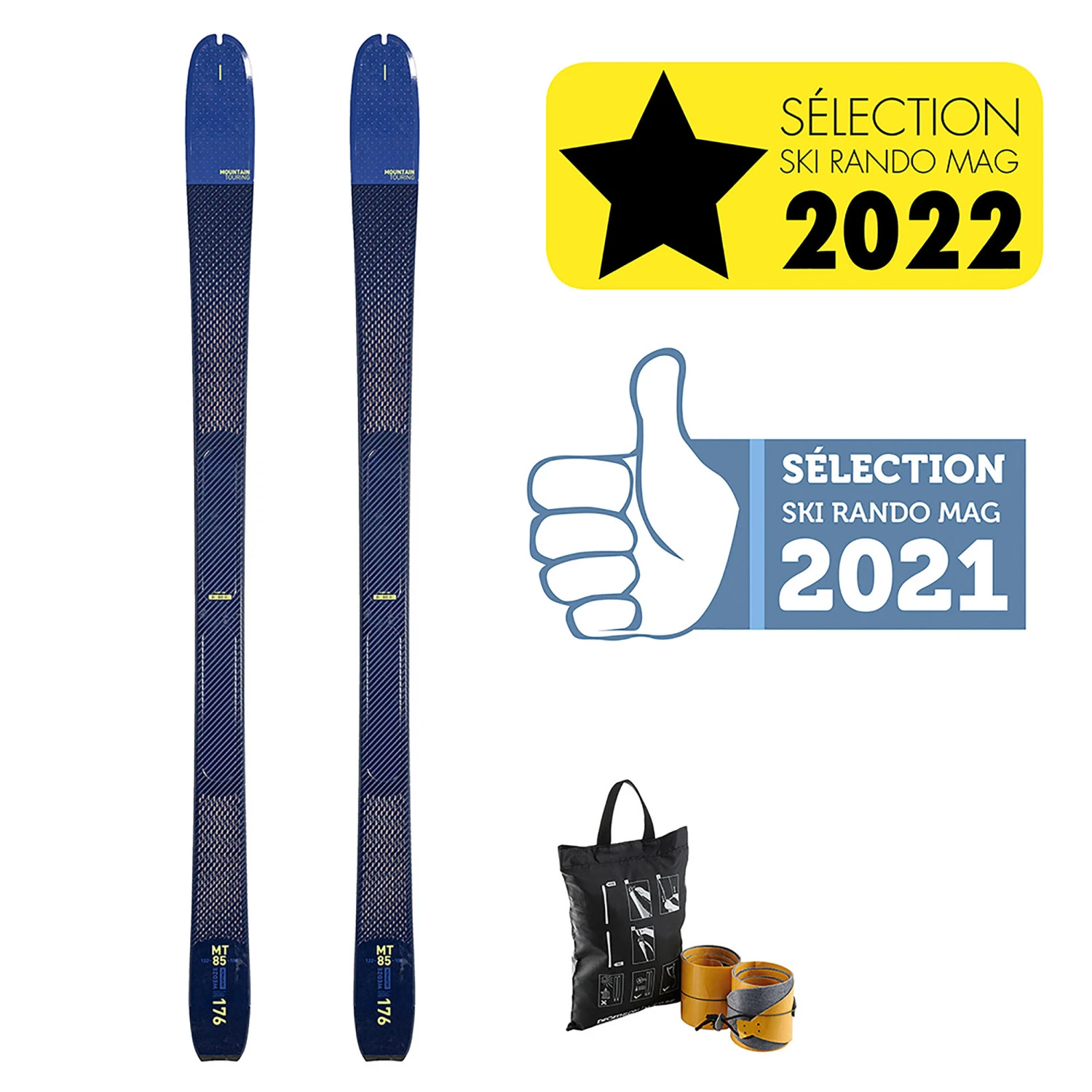 WEDZE TOURING SKI - MT85 + SKINS 2 WEDZE TOURING SKI - MT85 + SKINS - Image 2