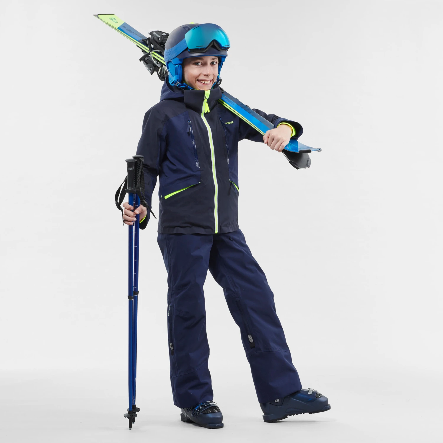 WEDZE REFURBISHED CHILDRENS SKI TROUSERS - NAVY BLUE 3 WEDZE REFURBISHED CHILDRENS SKI TROUSERS - NAVY BLUE - Image 3