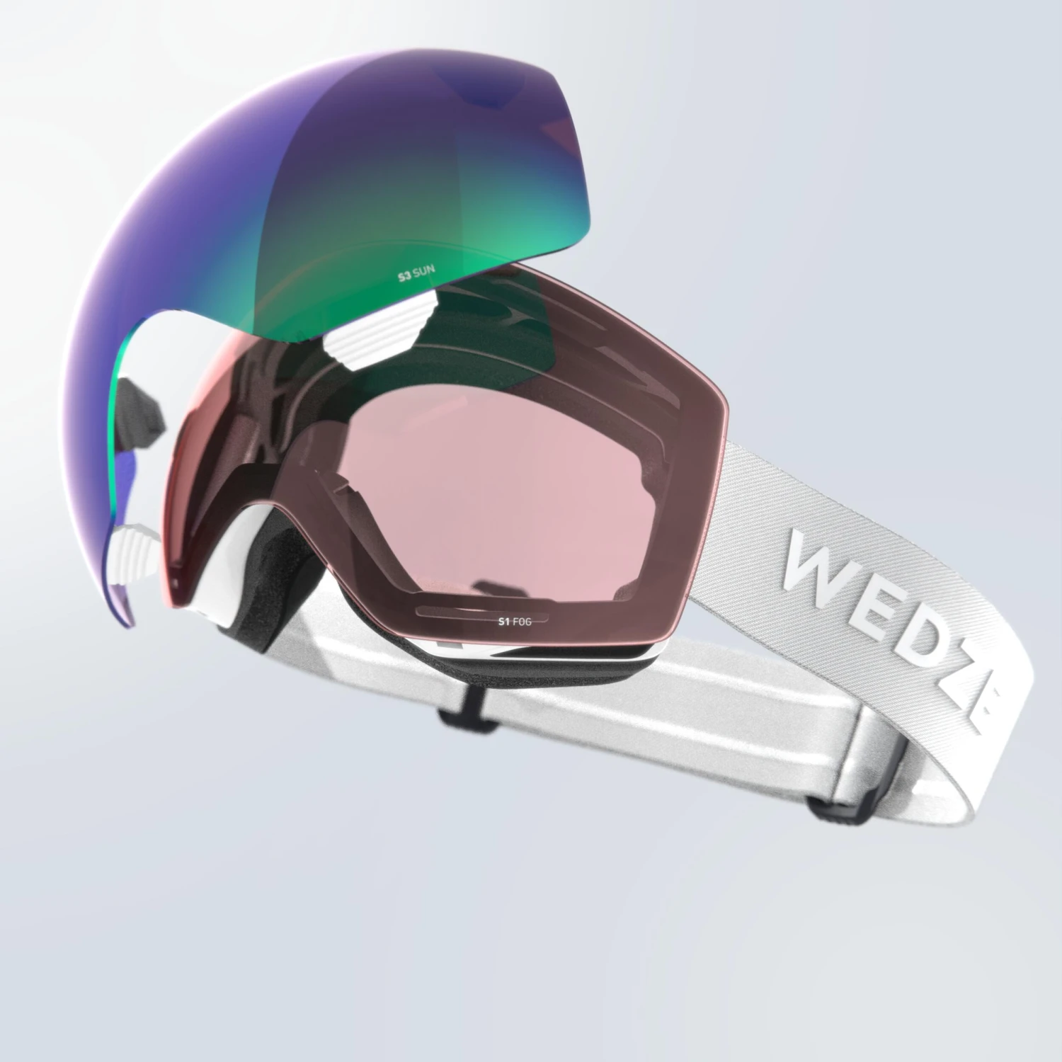 WEDZE CHILDREN'S AND ADULT'S ALL-WEATHER SKIING AND SNOWBOARDING GOGGLES G 900 I 1 WEDZE CHILDREN'S AND ADULT'S ALL-WEATHER SKIING AND SNOWBOARDING GOGGLES G 900 I
