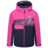 Dare 2b Childrens/Kids Humour Leopard Print Waterproof Ski Jacket (Raspberry Rose)