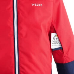 WEDZE KIDS' WARM AND WATERPROOF SKI JACKET 500 PULL'N FIT RED / NAVY -Ski Sale Store k319fedb66c19ad620c02371aeb7c4e16