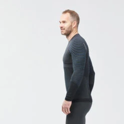 WEDZE Men’s Seamless Ski Base Layer Top BL 980 – Blue/Grey -Ski Sale Store k331afed75242c8a7546ced3ff119841f