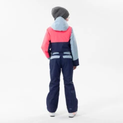 WEDZE KIDS’ WARM AND WATERPROOF SKI SUIT 500 PINK AND BLUE -Ski Sale Store k3353eab03f210f4baf56470617dbb88c