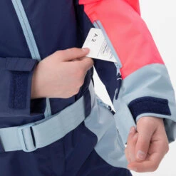 WEDZE KIDS’ WARM AND WATERPROOF SKI SUIT 500 PINK AND BLUE -Ski Sale Store k388567fc03173158a4baa023763706cf