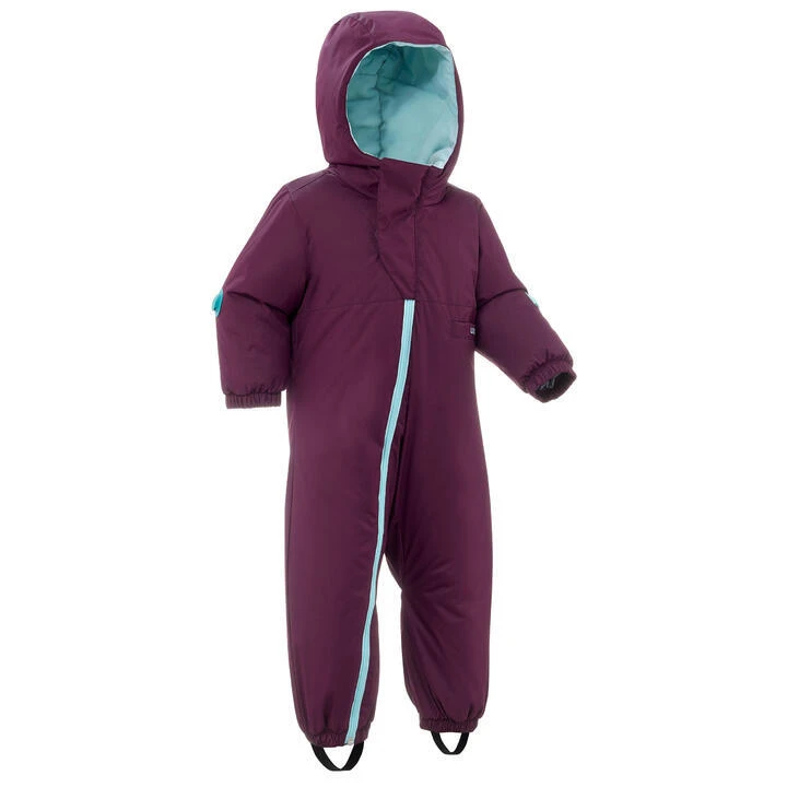 WEDZE REFURBISHED BABY SKI SUIT - WARM LUGIKLIP PURPLE 1 WEDZE REFURBISHED BABY SKI SUIT - WARM LUGIKLIP PURPLE