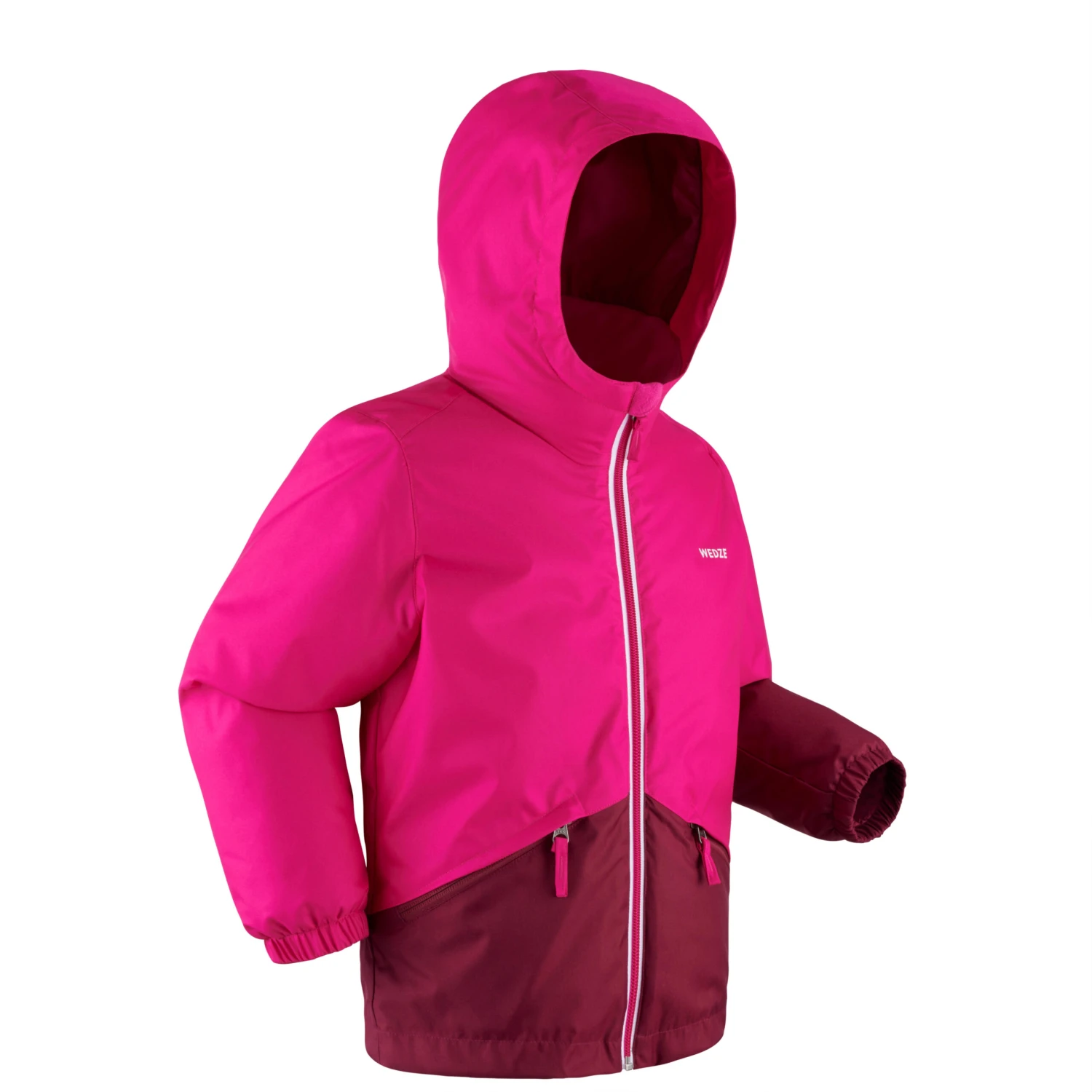 WEDZE Kids’ Warm And Waterproof Ski Jacket – 100 Pink 1 WEDZE Kids’ Warm And Waterproof Ski Jacket – 100 Pink