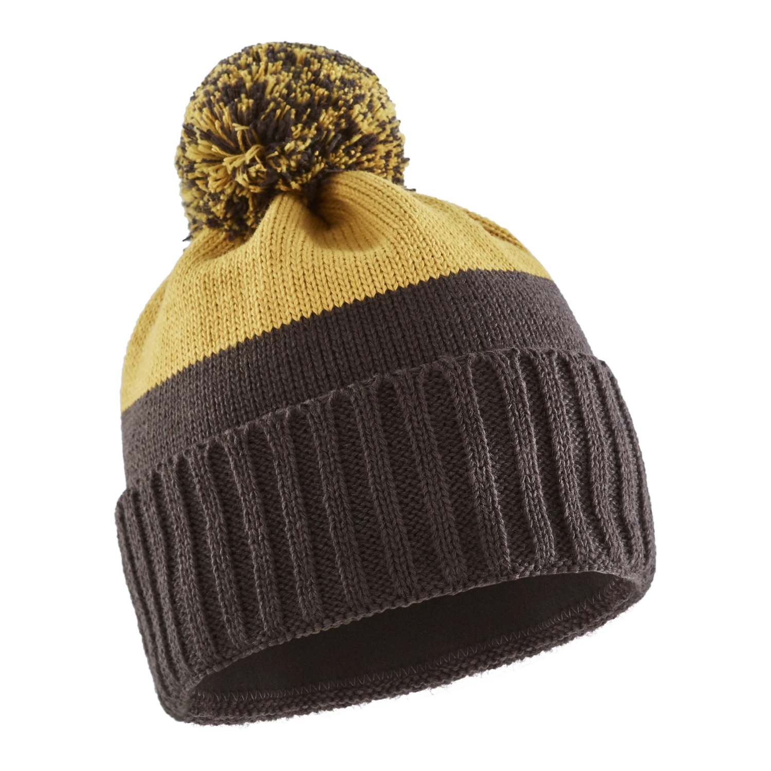 WEDZE KIDS SKI HAT - GRAND NORD - GREY OCHRE TWO 1 WEDZE KIDS SKI HAT - GRAND NORD - GREY OCHRE TWO