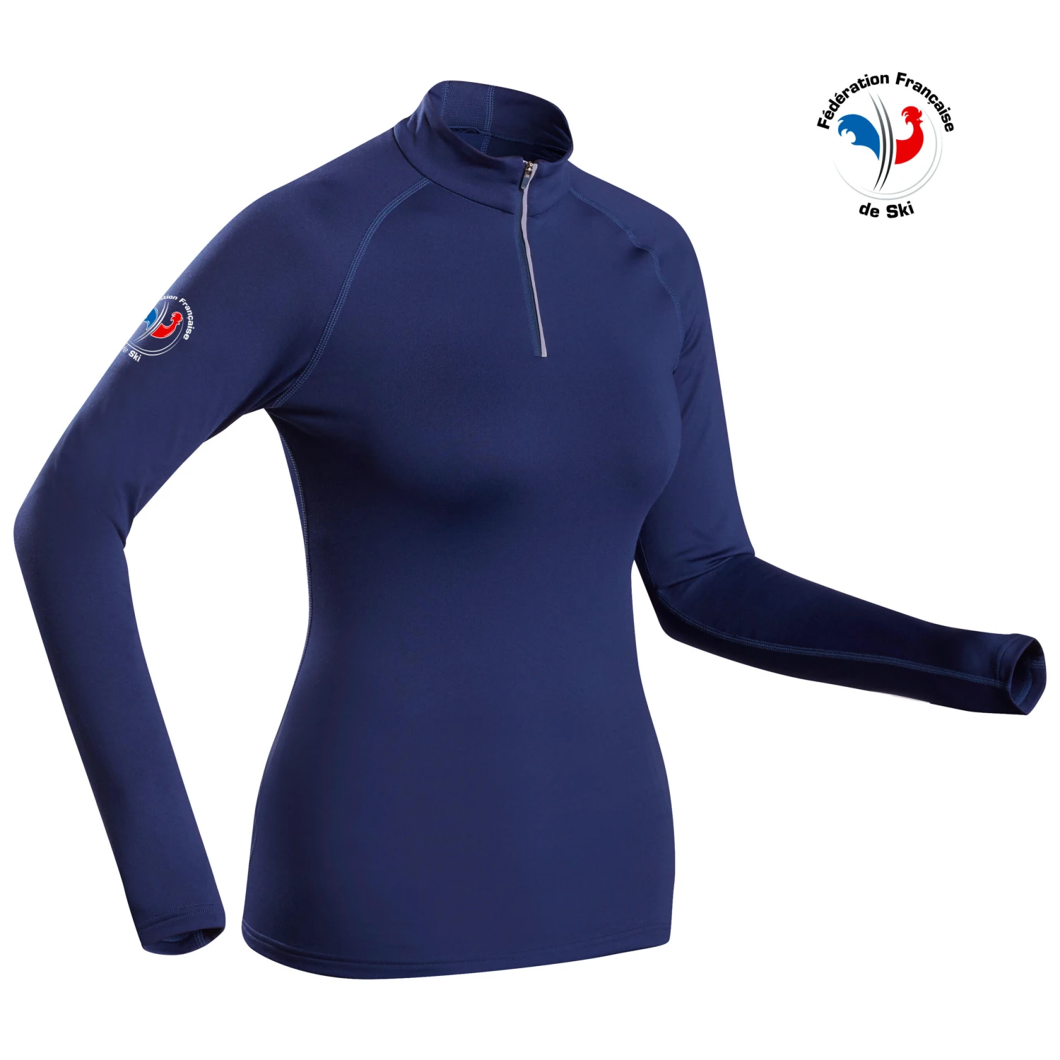 WEDZE Women's Ski Base Layer 500 FFS 1/2 Zip Top 1 WEDZE Women's Ski Base Layer 500 FFS 1/2 Zip Top