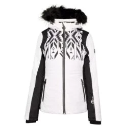 Dare 2b Womens/Ladies Prestige II Luxe Printed Ski Jacket (White/Black)