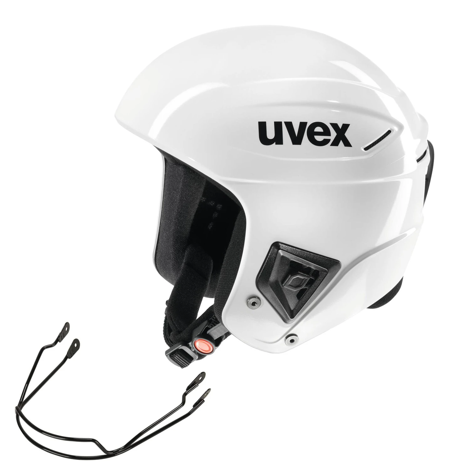 SKI CLUB COMPETITION HELMET WITH UVEX RACE+ CHINSTRAP WHITE 1 SKI CLUB COMPETITION HELMET WITH UVEX RACE+ CHINSTRAP WHITE