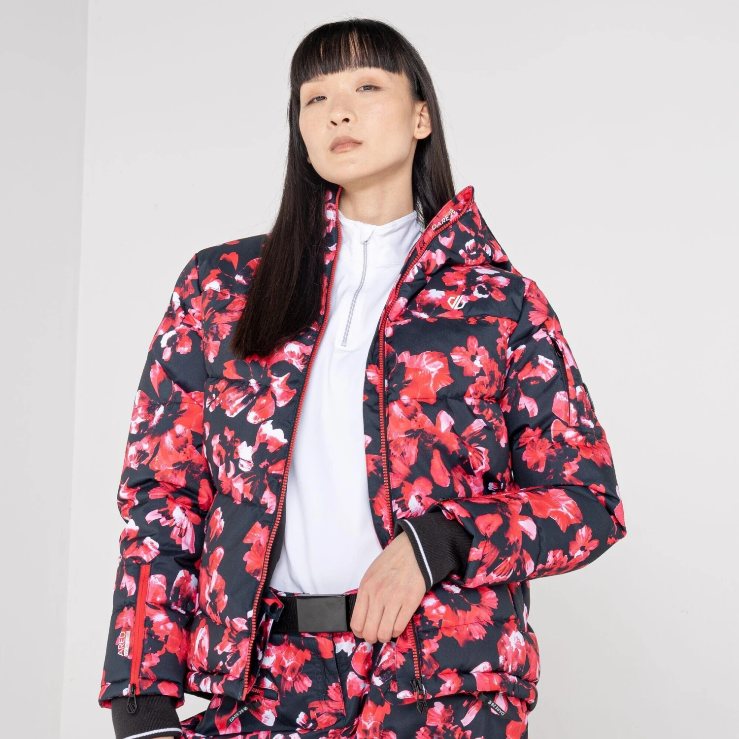 Dare 2b Womens/Ladies Verdict Blossom Recycled Ski Jacket (Lollipop/Red) 4 Dare 2b Womens/Ladies Verdict Blossom Recycled Ski Jacket (Lollipop/Red) - Image 4