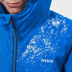 WEDZE KIDS’ WARM AND WATERPROOF SKI JACKET 100 BLUE -Ski Sale Store k7ec855d8eb222826f005edc6e96684c7