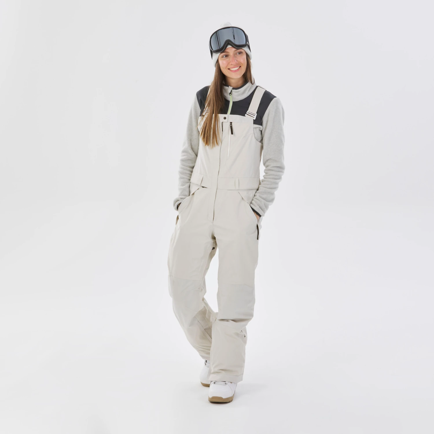 Women's Waterproof Snowboard Salopettes SNB BIB 900 1 Women's Waterproof Snowboard Salopettes SNB BIB 900