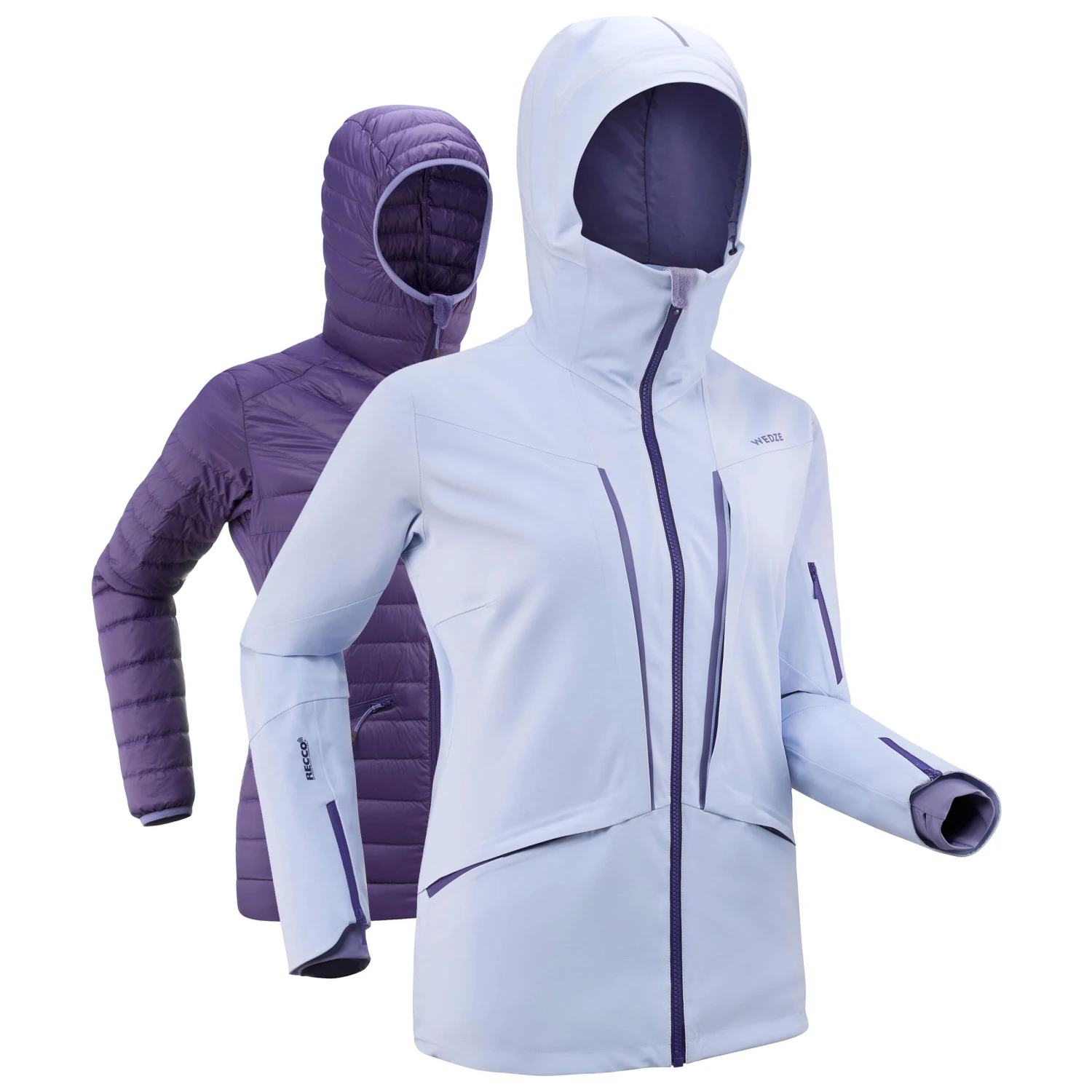 WEDZE WOMEN’S SKI JACKET + LINER JACKET 980 2 WEDZE WOMEN’S SKI JACKET + LINER JACKET 980 - Image 2