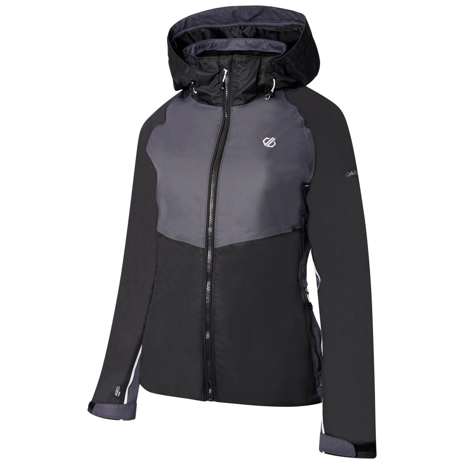 Regatta Womens/Ladies Radiate II Waterproof Ski Jacket (Black/Ebony Grey) 3 Regatta Womens/Ladies Radiate II Waterproof Ski Jacket (Black/Ebony Grey) - Image 3