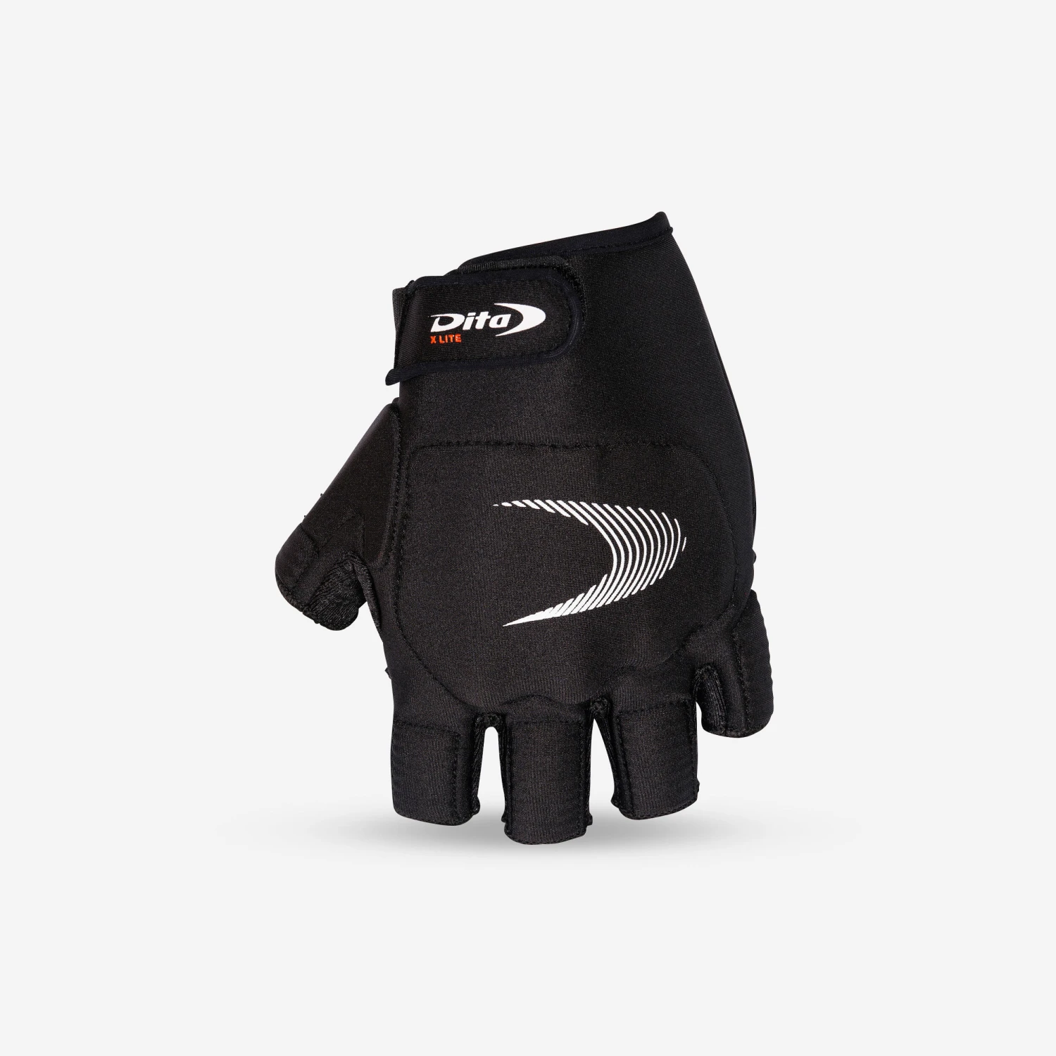 Dita Kids'/Adult Field Hockey Medium Intensity Half Finger Glove Xlite - Black/White 1 Dita Kids'/Adult Field Hockey Medium Intensity Half Finger Glove Xlite - Black/White