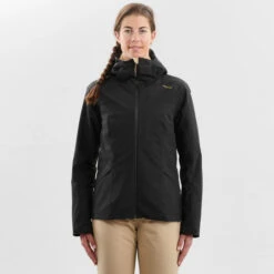WEDZE REFURBISHED WOMENS WARM SKI JACKET - 500 - BLACK -Ski Sale Store k8707c194e1b047a53519c4b5d2025cf2