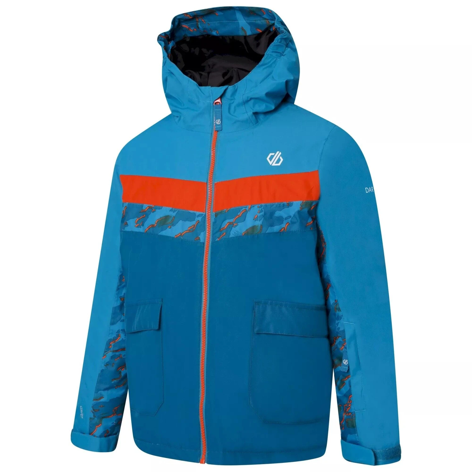 Dare 2b Childrens/Kids Remarkable II Camo Ski Jacket (Fjord Blue/Gulfstream) 3 Dare 2b Childrens/Kids Remarkable II Camo Ski Jacket (Fjord Blue/Gulfstream) - Image 3