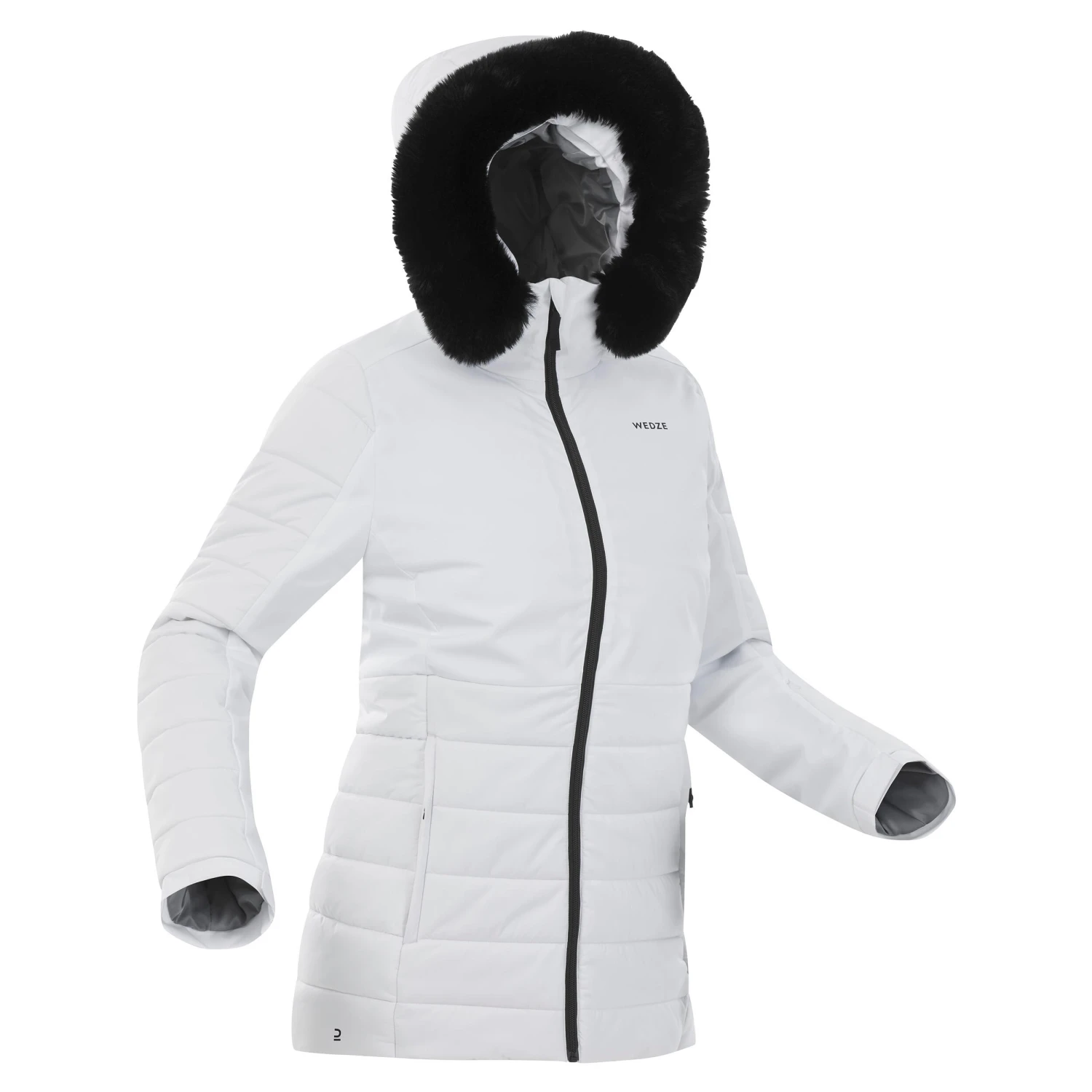WEDZE Women's Mid-Length Warm Ski Jacket 100 1 WEDZE Women's Mid-Length Warm Ski Jacket 100