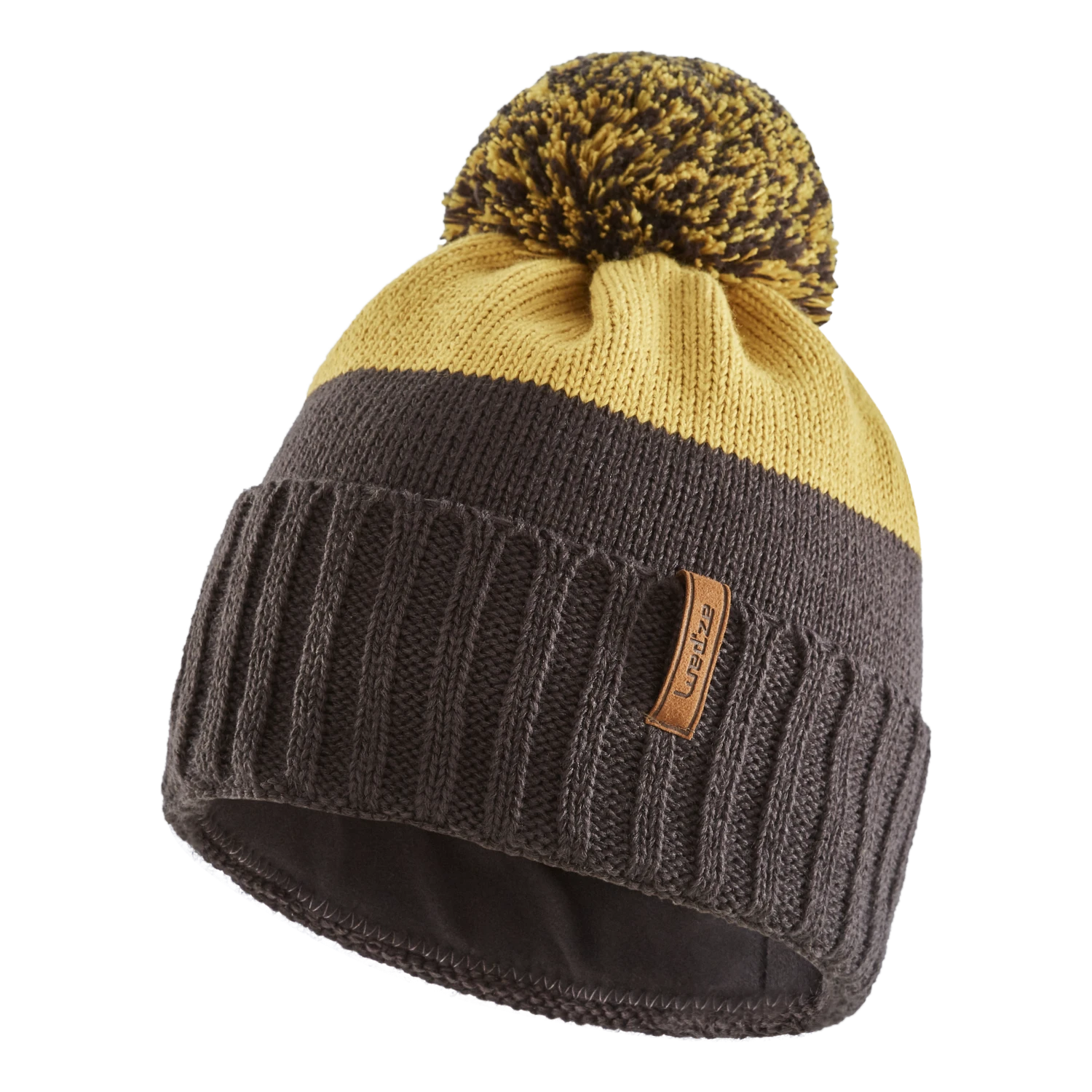 WEDZE KIDS SKI HAT - GRAND NORD - GREY OCHRE TWO 2 WEDZE KIDS SKI HAT - GRAND NORD - GREY OCHRE TWO - Image 2