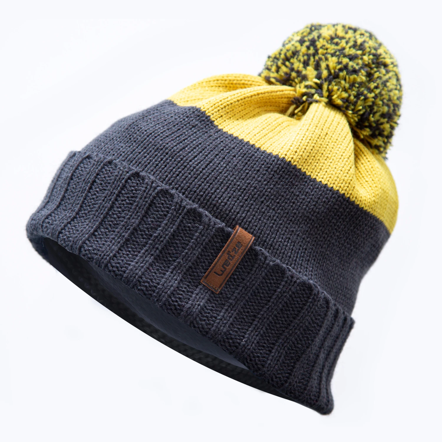 WEDZE KIDS SKI HAT - GRAND NORD - GREY OCHRE TWO 5 WEDZE KIDS SKI HAT - GRAND NORD - GREY OCHRE TWO - Image 5