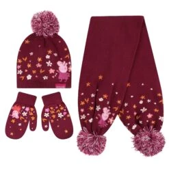 Regatta Pom Pom Knitted Peppa Pig Hat Gloves And Scarf Set (Navy) 7 Regatta Pom Pom Knitted Peppa Pig Hat Gloves And Scarf Set (Navy) -Ski Sale Store kabd779951485ce590c2265027b40f210