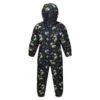 Regatta Childrens/Kids Pobble Peppa Pig Tractor Waterproof Puddle Suit (Navy)