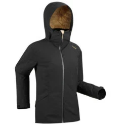 WEDZE REFURBISHED WOMENS WARM SKI JACKET - 500 - BLACK