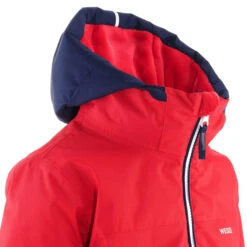 WEDZE KIDS' WARM AND WATERPROOF SKI JACKET 500 PULL'N FIT RED / NAVY -Ski Sale Store kb73ac1756d9c3626f22e2b17e447ee07