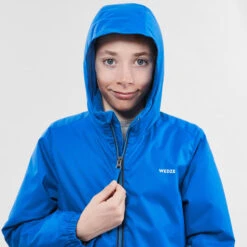 WEDZE KIDS’ WARM AND WATERPROOF SKI JACKET 100 BLUE -Ski Sale Store kbc7d5c838f56e88e9db354fb1d799930