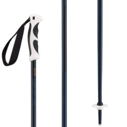WEDZE Refurbished Womens D-Ski Poles - Black And White