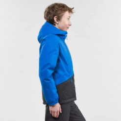 WEDZE KIDS’ WARM AND WATERPROOF SKI JACKET 100 BLUE -Ski Sale Store kc8709d2b7be9a57e4435b602d244aae5