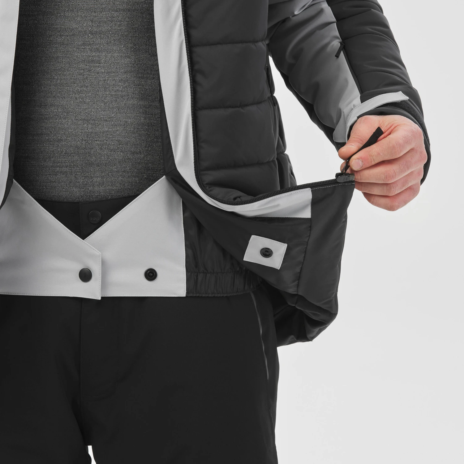 WEDZE Men's Mid-Length Warm Ski Jacket 100 3 WEDZE Men's Mid-Length Warm Ski Jacket 100 - Image 3