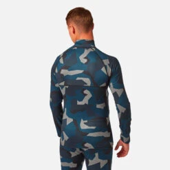 Bodyfit Limited Edition Zip Neck Forest Geo Camo -Ski Sale Store ke04410d4088e95acd1e3d2782f650bac