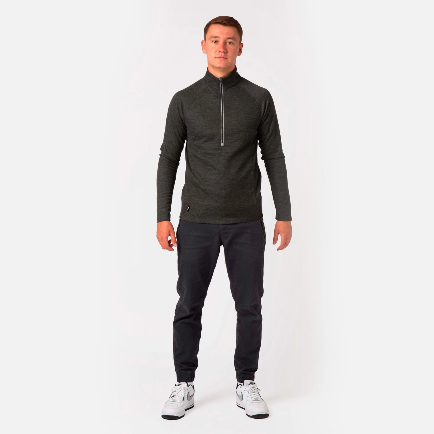 Bodyfit Pro Zip Neck Black 2 Bodyfit Pro Zip Neck Black - Image 2