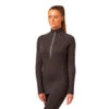 CarbonDri Cozy Zip Neck Black