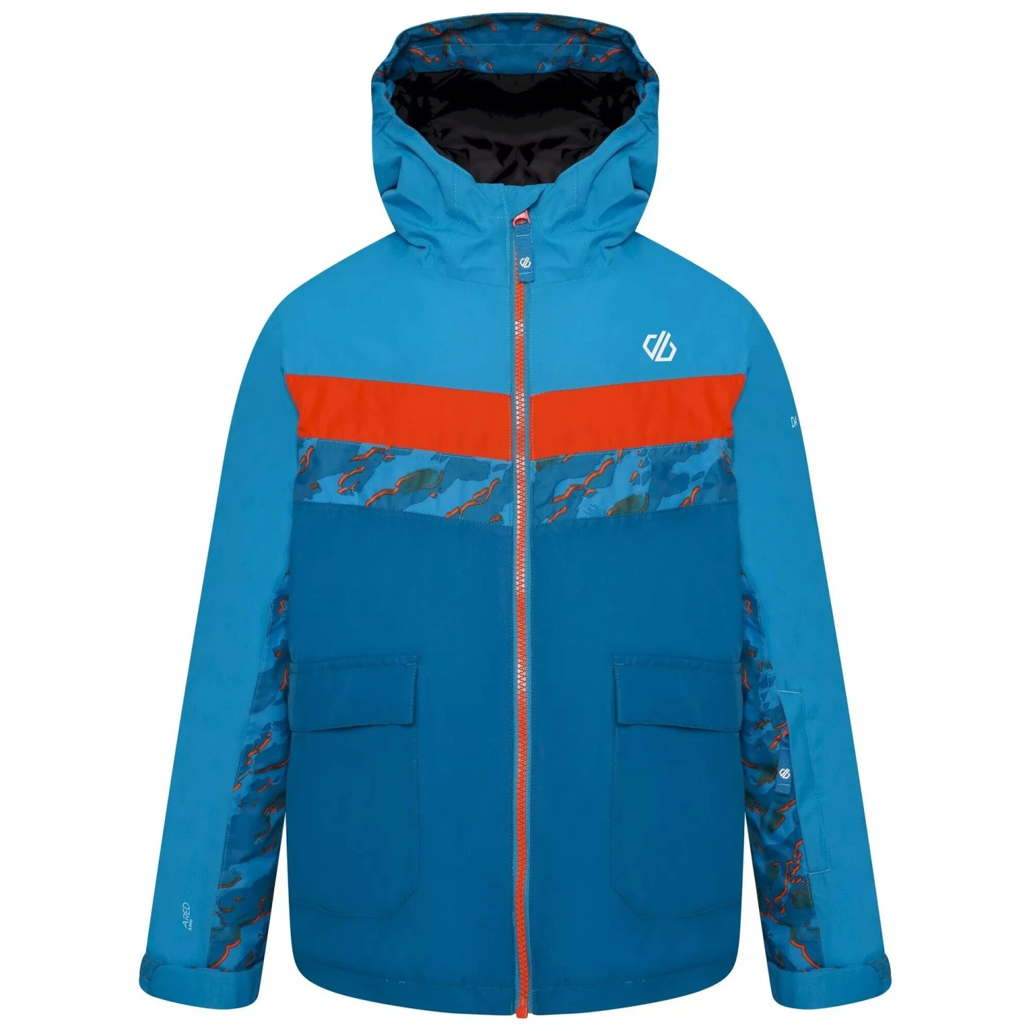 Dare 2b Childrens/Kids Remarkable II Camo Ski Jacket (Fjord Blue/Gulfstream) 1 Dare 2b Childrens/Kids Remarkable II Camo Ski Jacket (Fjord Blue/Gulfstream)