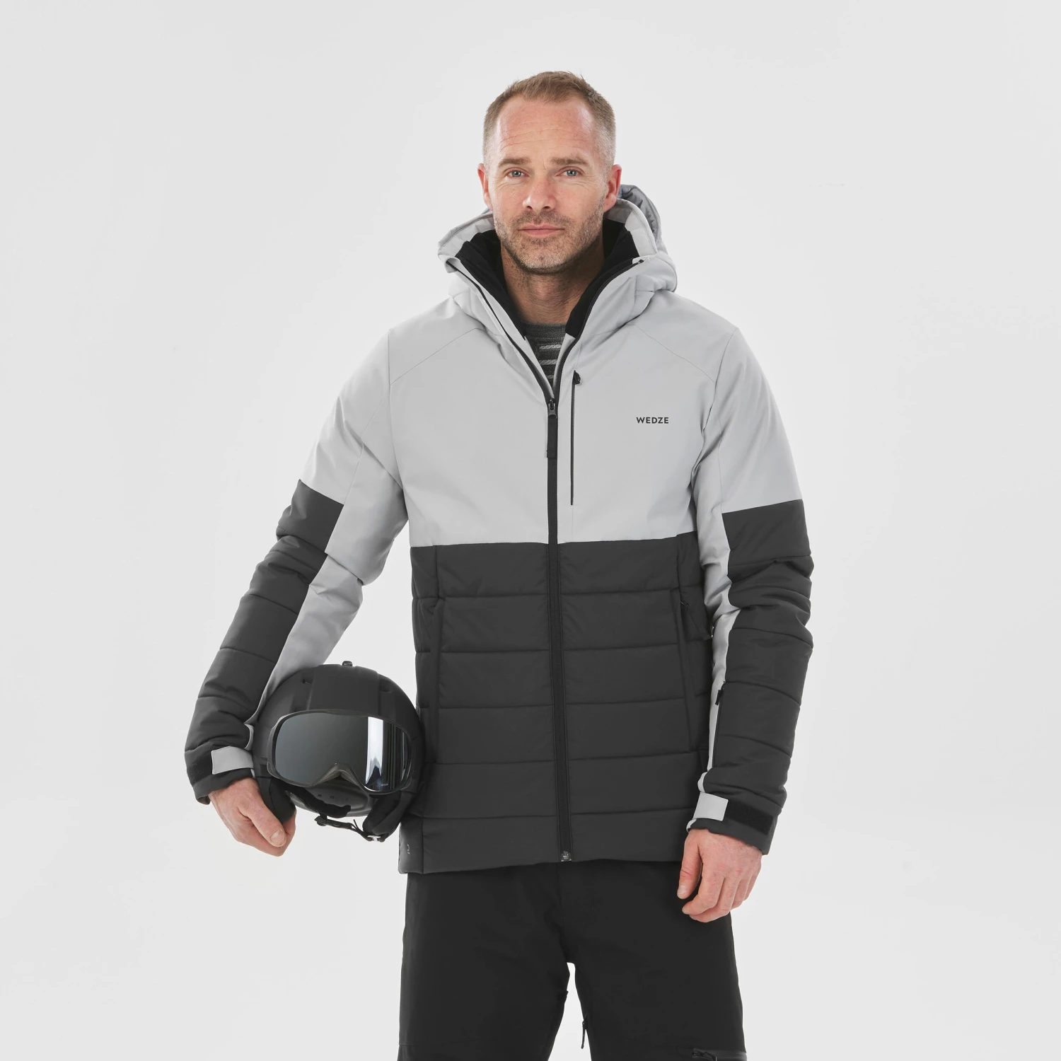 WEDZE Men's Mid-Length Warm Ski Jacket 100 9 WEDZE Men's Mid-Length Warm Ski Jacket 100 - Image 9