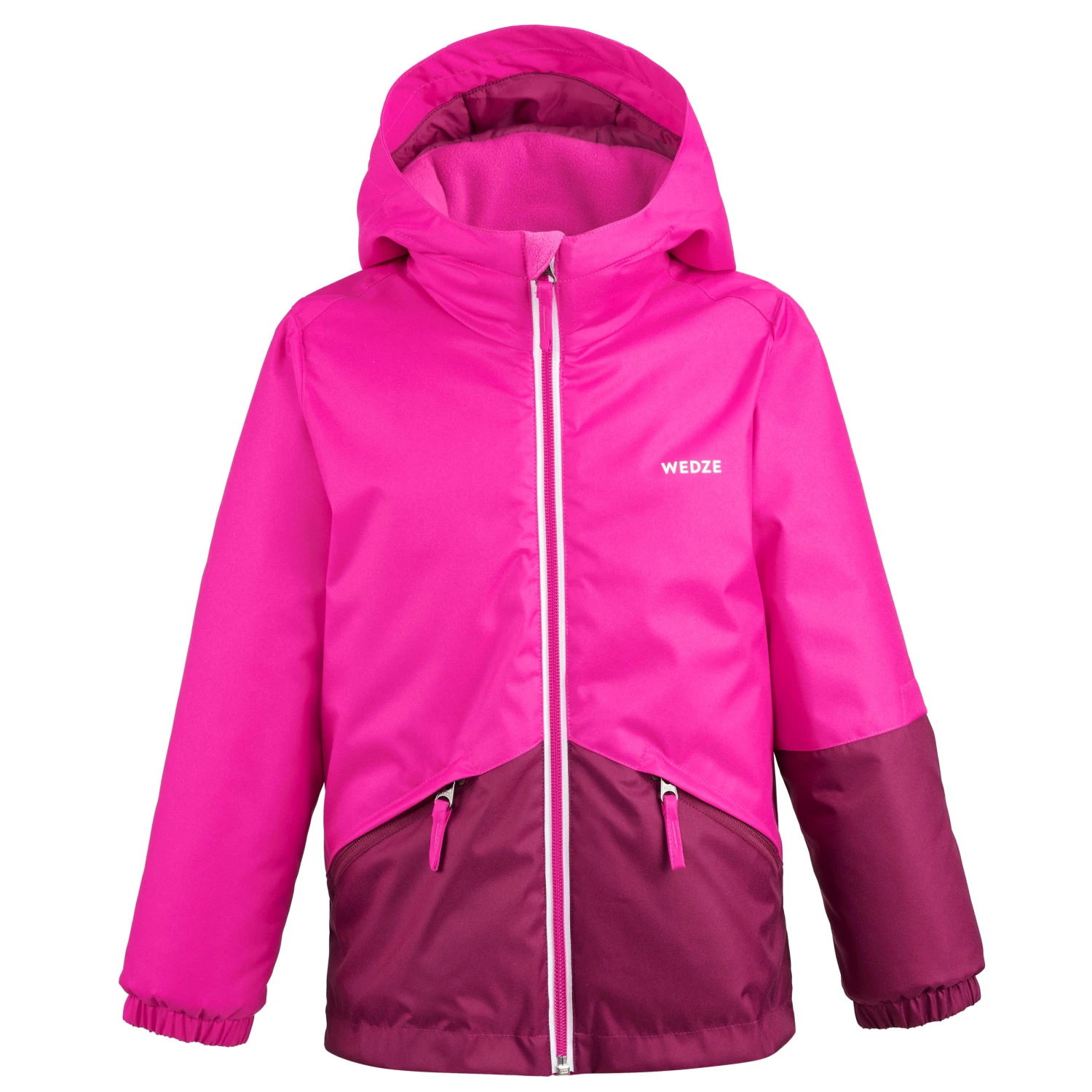 WEDZE Kids’ Warm And Waterproof Ski Jacket – 100 Pink 2 WEDZE Kids’ Warm And Waterproof Ski Jacket – 100 Pink - Image 2